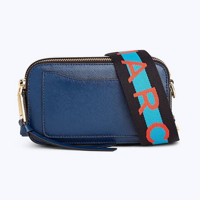 Marc Jacobs Logo Strap Snapshot Blue Sea Multi