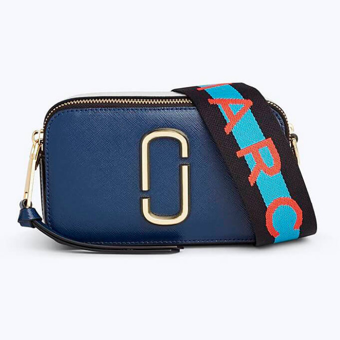 Marc Jacobs Logo Strap Snapshot Blue Sea Multi