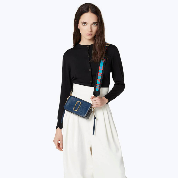 Marc Jacobs Logo Strap Snapshot Blue Sea Multi