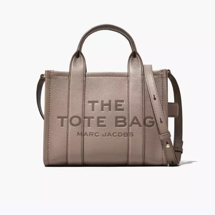 Marc Jacobs The Leather Small Tote Bag - Cement